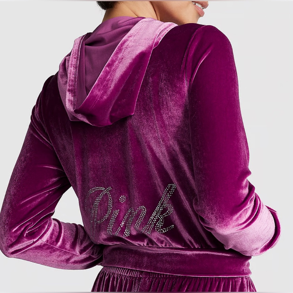 Victoria’s Secret Velour Cropped Hoodie